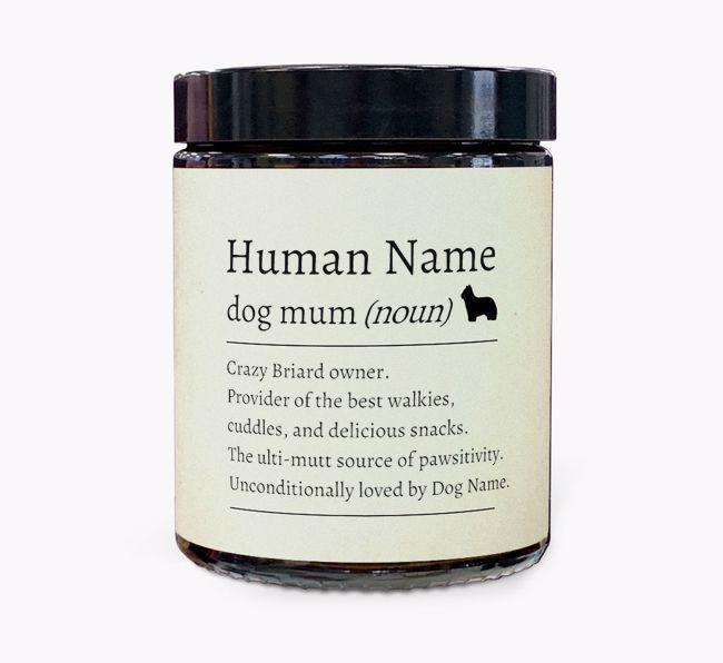 Definition of a Dog Mum: Personalised {breedFullName} Candle